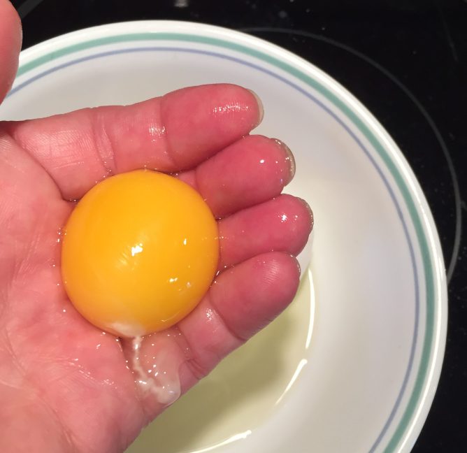 separating an egg yolk
